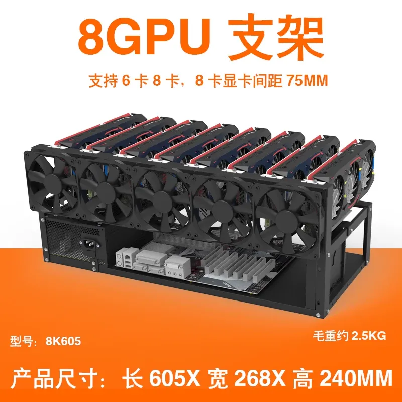 Gpu Mining Rig Frame 8 Gpu - Soporte para Tarjetas Gráficas JMZ, Estructura
