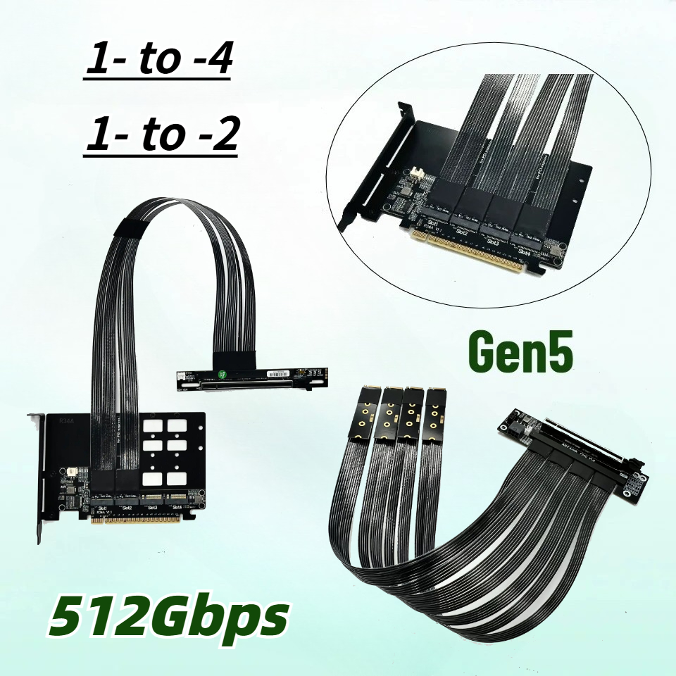 Pcie 5.0 Gpu Riser Cable - Cable de Extensión PCIe 5.0 X16
