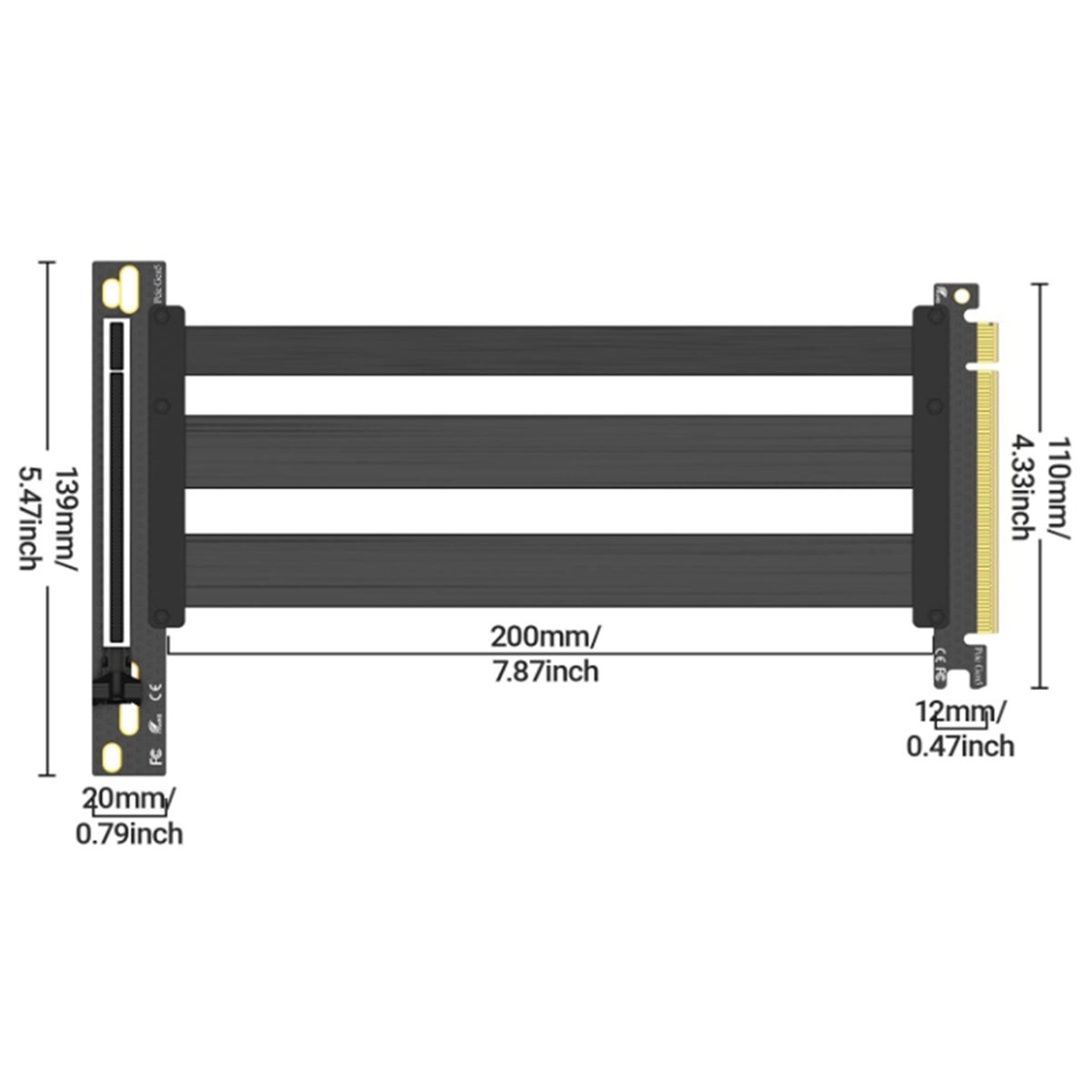 Cable Riser PCIe 5.0 para GPU, - Pcie 5.0 Gpu Riser Cable reseña y precio