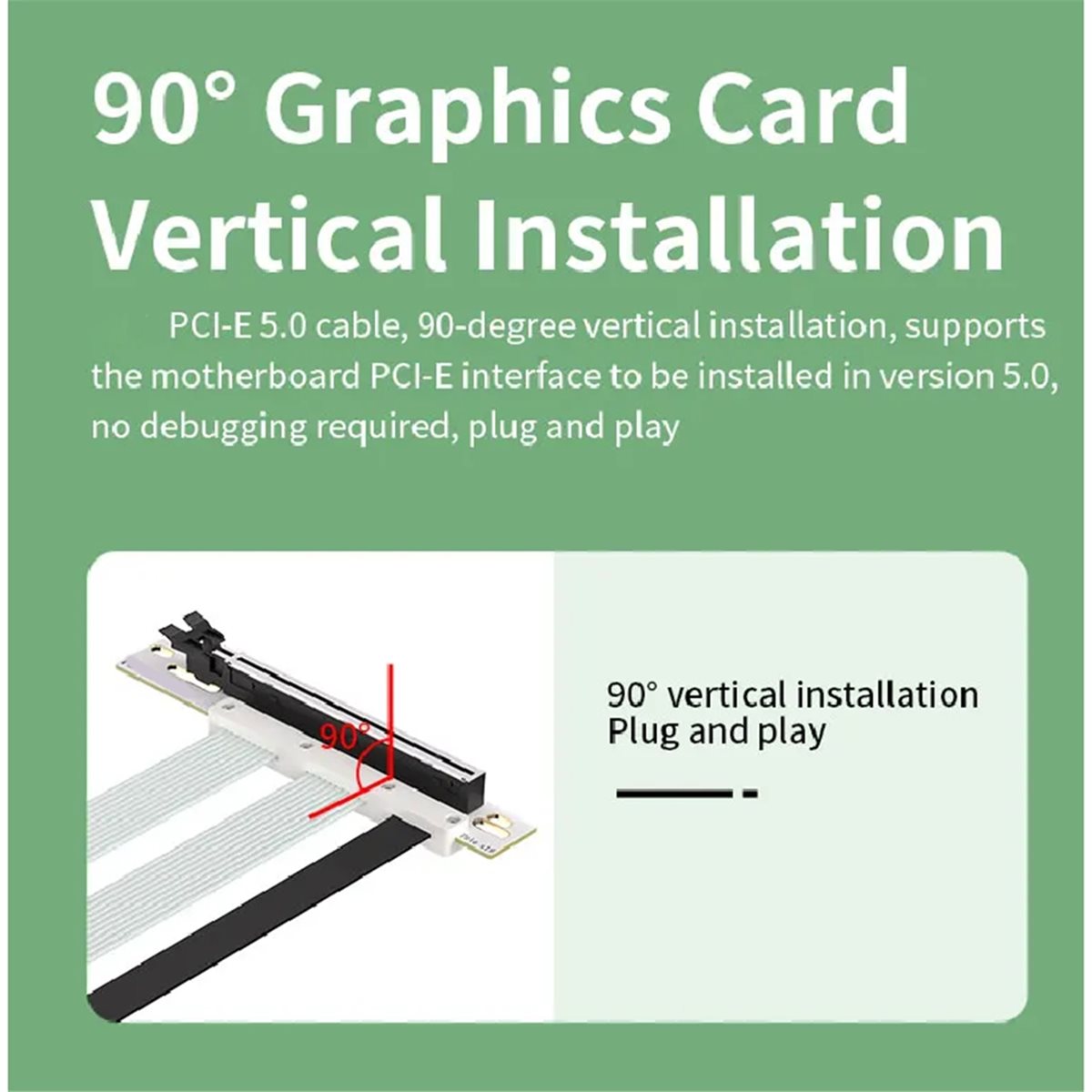 NUEVO Cable Riser PCI-E 5.0 X1 - Pcie 5.0 Gpu Riser Cable reseña y precio